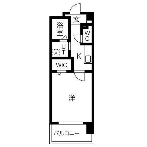 PROUDEAR(1K/7階)の間取り写真