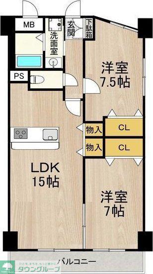 インプルーブ金山(2LDK/8階)の間取り写真