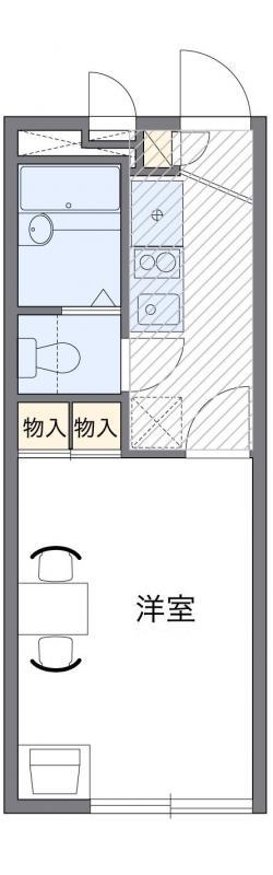 レオパレス浜ノ丁(1K/2階)の間取り写真