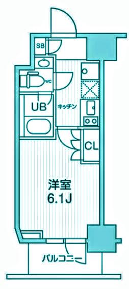 JMFレジデンス北品川(1K/5階)の間取り写真