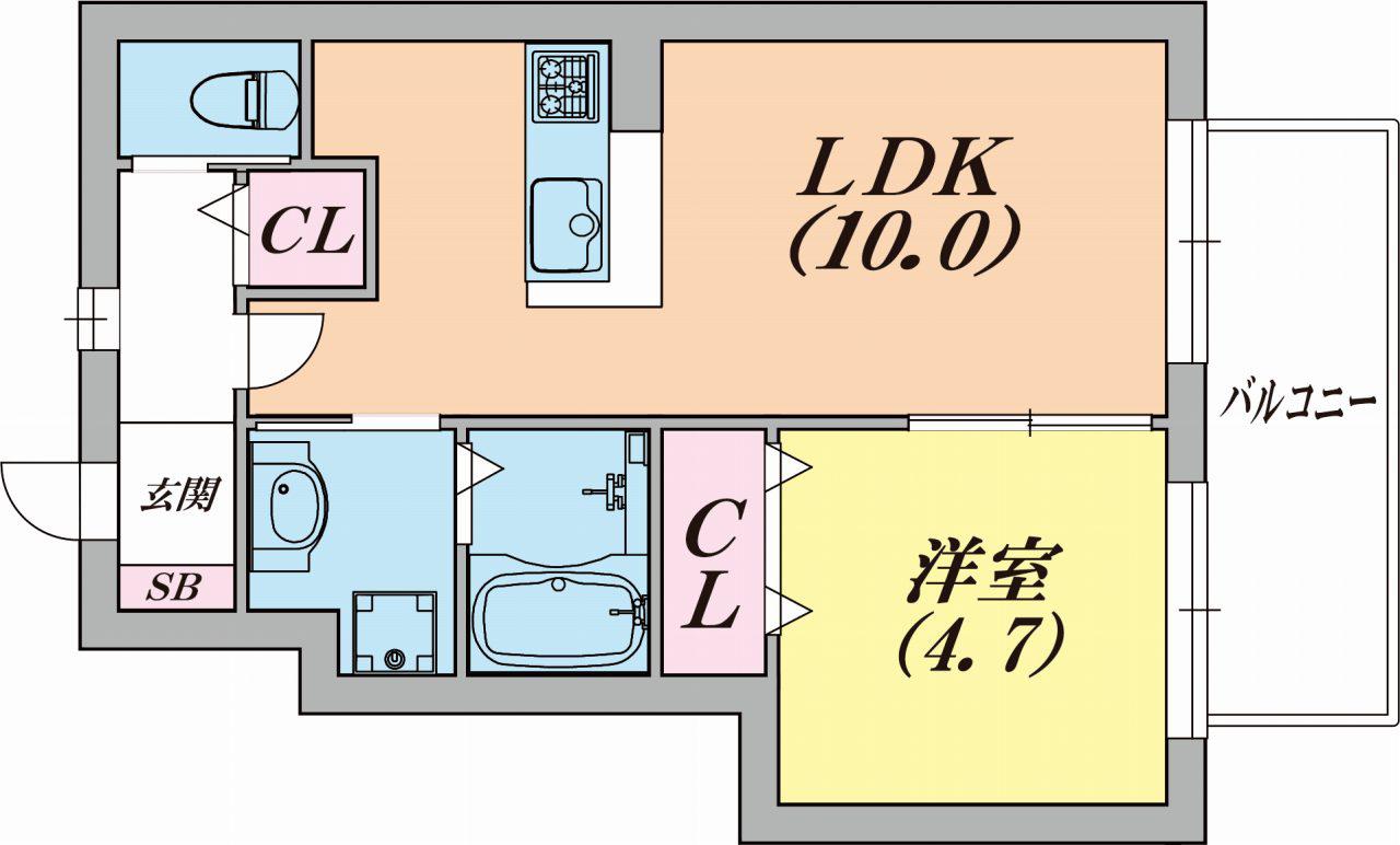 プロヴァンス壱番館(1LDK/1階)の間取り写真