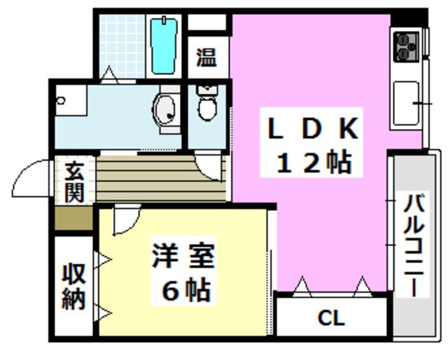 ハイツ舟木(1LDK/1階)の間取り写真