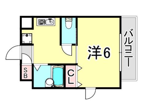 プティソレイユ(1K/3階)の間取り写真