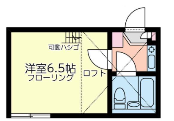 ネオステージ大倉山A棟(1K/2階)の間取り写真