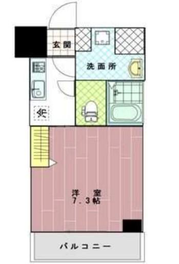 プラティーク東陽町(1K/6階)の間取り写真