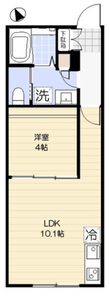 フェニーチェ ハクラク(1LDK/1階)の間取り写真