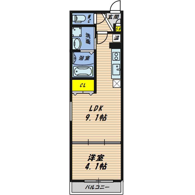 グランステージ(1LDK/2階)の間取り写真