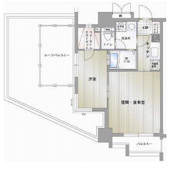 エンクレスト平尾II(2K/8階)の間取り写真