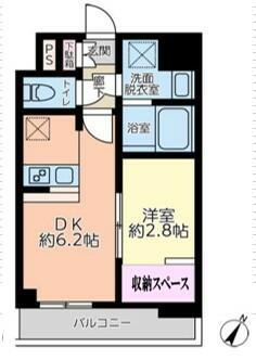 ドゥーエ浅草橋II(1DK/8階)の間取り写真