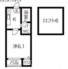 STAGE豊田本町(1K/2階)の間取り写真