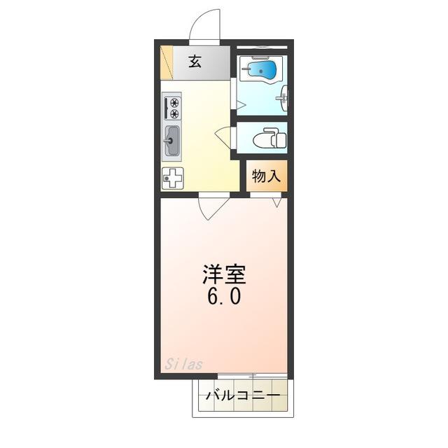 センタービレッジ(1K/1階)の間取り写真