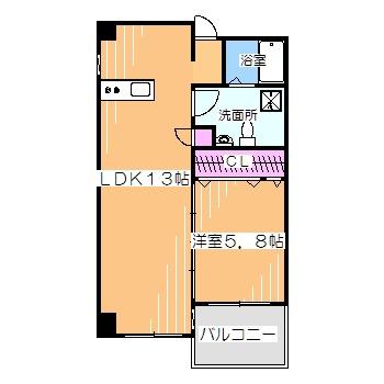 ラサンテ(1LDK/4階)の間取り写真