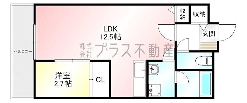 カルナ・コート(1LDK/1階)の間取り写真