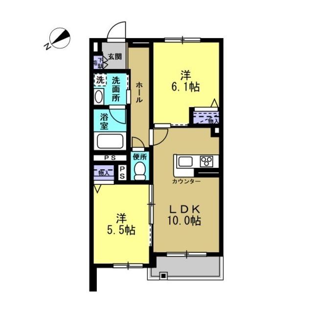 シャーメゾン鶴見三番館(2LDK/1階)の間取り写真