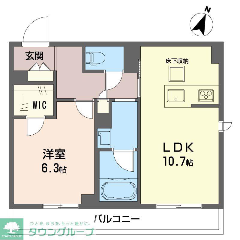 エクラージュ湘南(1LDK/1階)の間取り写真