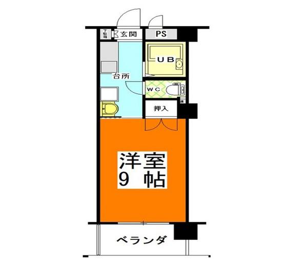 アークハイツ内山下(1K/5階)の間取り写真