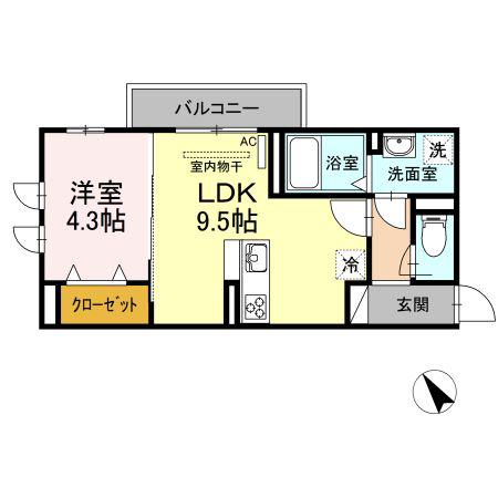 ブリーゼIII(1LDK/3階)の間取り写真