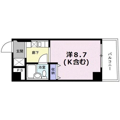 GLOIRE烏丸五条(ワンルーム/11階)の間取り写真