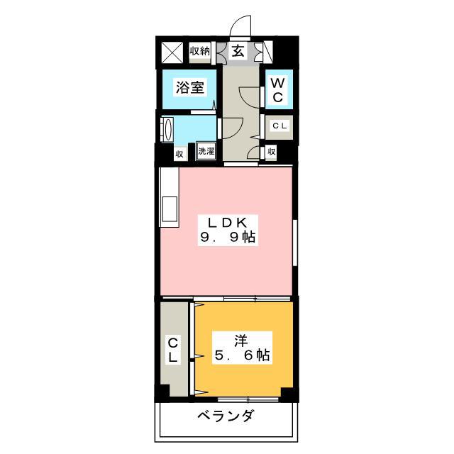 大師ヒルズ(1LDK/3階)の間取り写真