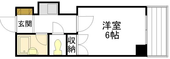 ウエストウッドII(1K/5階)の間取り写真