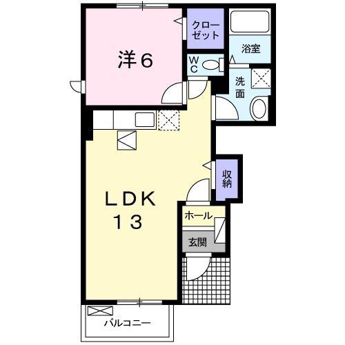 コパカーサ・ルーボ(1LDK/1階)の間取り写真