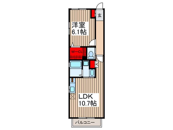 グリーンコーポ悠(1LDK/1階)の間取り写真