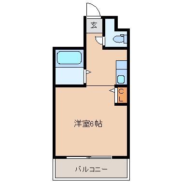 シティコート(1K/2階)の間取り写真