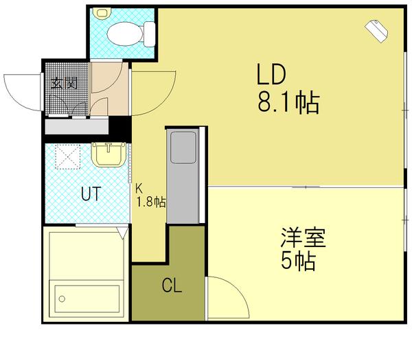 POSAひばりが丘(1LDK/2階)の間取り写真