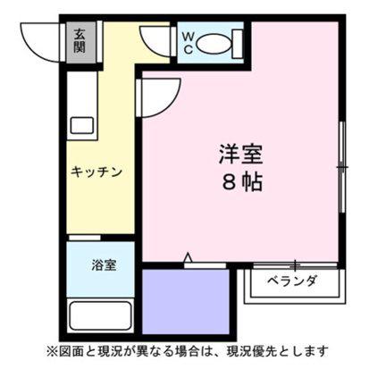 クレールコートYM(1K/1階)の間取り写真