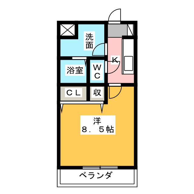 東海道新幹線 掛川駅 徒歩32分 4階建 築23年(1K/1階)の間取り写真