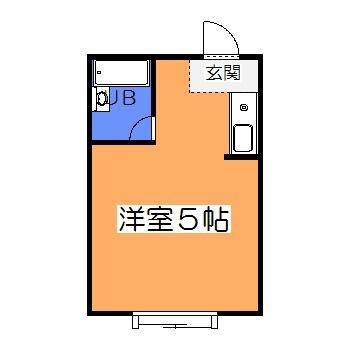 マナベハイツ(ワンルーム/3階)の間取り写真