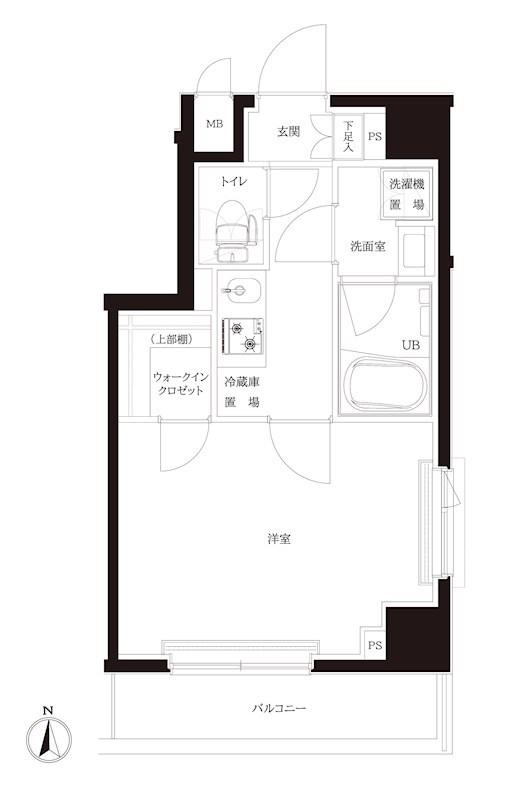 ルーブル木場(1K/7階)の間取り写真