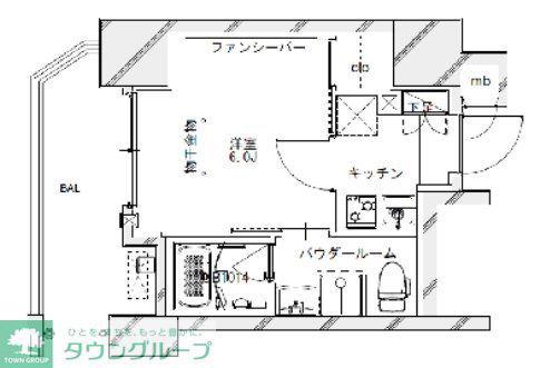 S-RESIDENCE松戸IRISE(1K/15階)の間取り写真