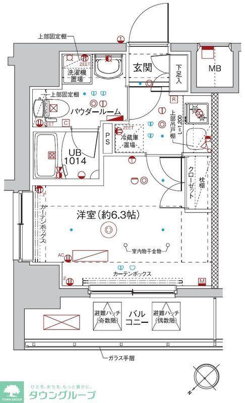 RELUXIA横濱鶴見IV(1K/3階)の間取り写真