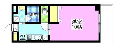 スプレンドーレ医大東 II(1K/4階)の間取り写真
