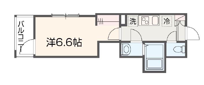 MELDIA高座渋谷IV(1K/2階)の間取り写真