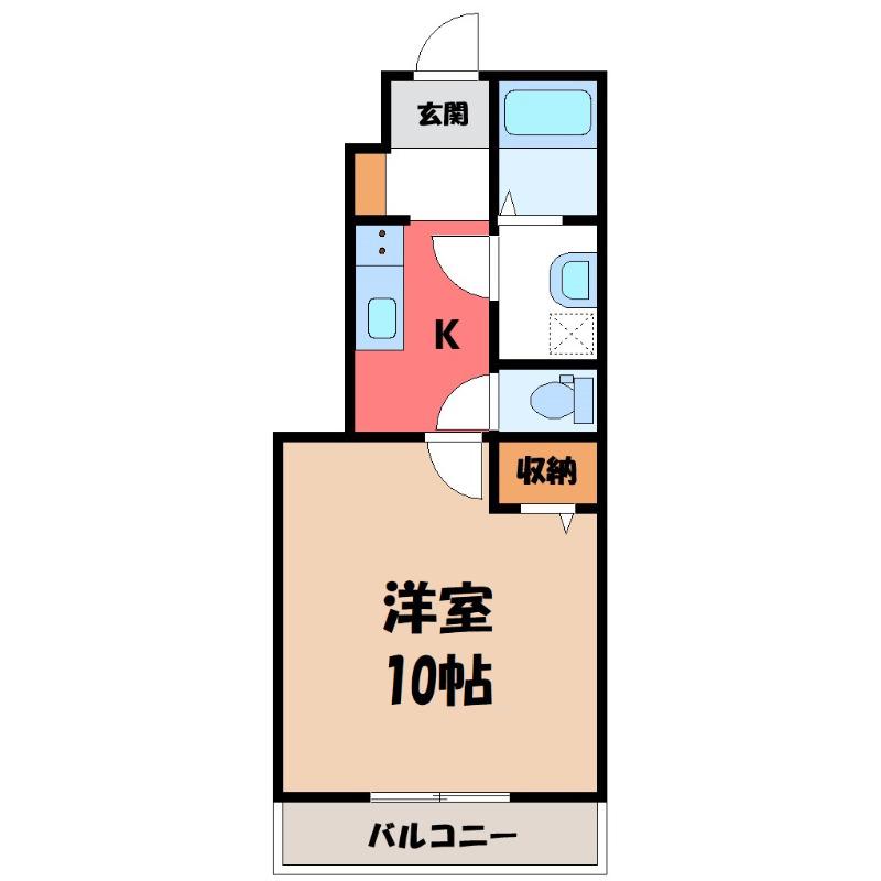 エンタープライズ ガーデン(1K/1階)の間取り写真