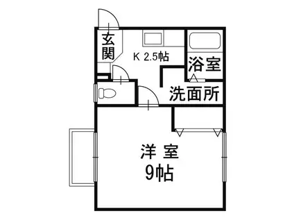 メゾン ボワ(1K/2階)の間取り写真