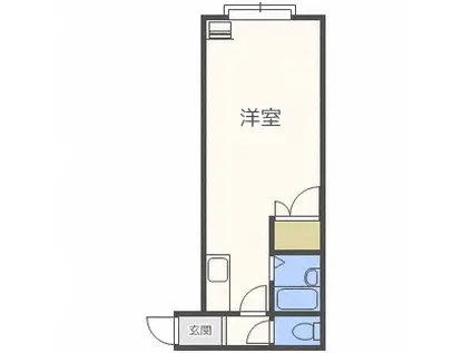 フロンティアKIII(1K/3階)の間取り写真