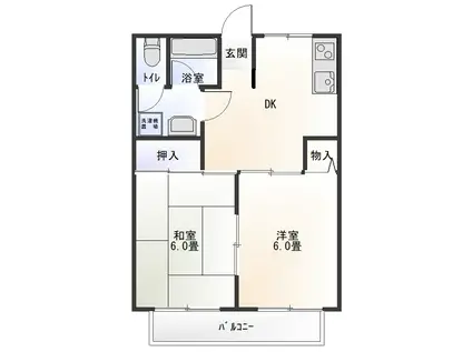 メゾン・ド・エターナリーI(2DK/2階)の間取り写真