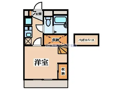 レオパレス夢21(1K/2階)の間取り写真