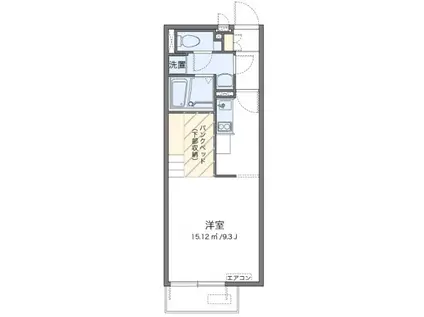 グランツール(ワンルーム/2階)の間取り写真