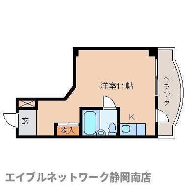 新川ビル(ワンルーム/4階)の間取り写真