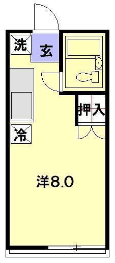 リッツ千歳(ワンルーム/2階)の間取り写真