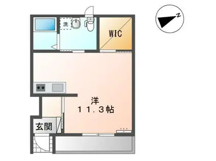 メルヴェーユ新橋C(ワンルーム/1階)の間取り写真