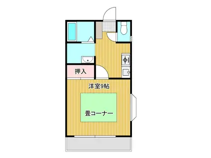 デュエル倉敷(1K/2階)の間取り写真