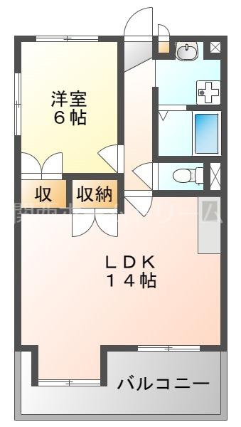ブランドールMIII(1LDK/5階)の間取り写真
