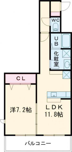 FACE MANSION(1LDK/5階)の間取り写真