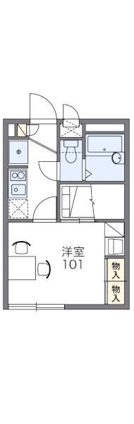 レオパレスプルメリア21(1K/2階)の間取り写真