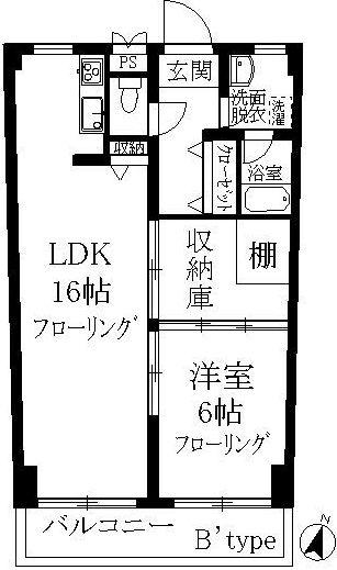 ANNEX住乃江(1SLDK/5階)の間取り写真